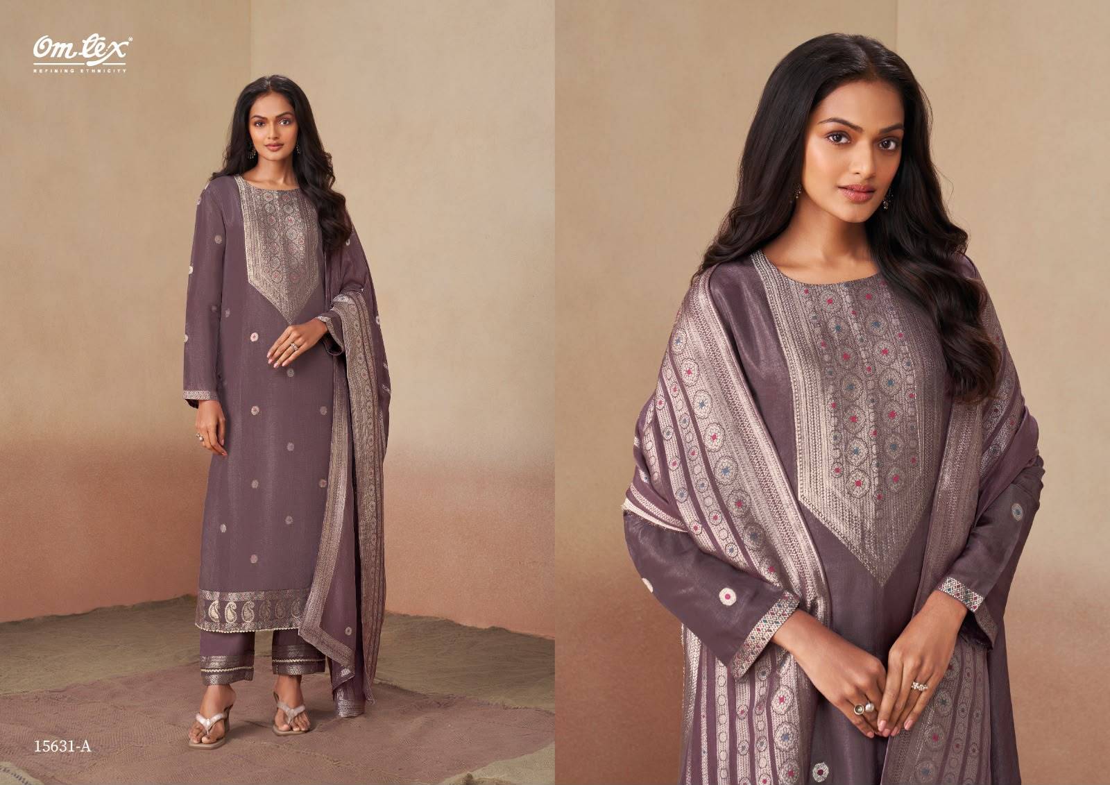 SWARALI By Om Tex 15631 Series Beautiful Festive Suits Stylish Colorful Fancy Casual Wear & Ethnic Wear SILK JACQUARD Dresses At Wholesale Price